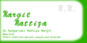 margit mattiza business card